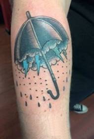 Arm tattoo material, boy's arm, lightning and umbrella tattoo pictures