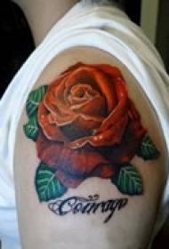 Kunst rose arm tatovering