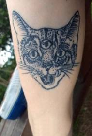 Baile animal tattoo boy's arm on black cat tattoo picture