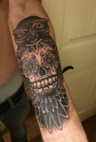 Eagle and skull tattoo pattern schoolboy arm on eagle and skull tattoo picture