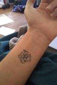 手臂上的女孩紋身手腕女孩黑手臂紋身圖片