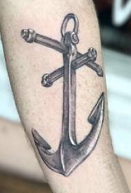 European and American anchor tattoo girl arm on Europe and America anchor tattoo picture