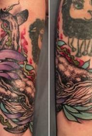 Baile animal tattoo male student's arm on colored whale tattoo picture