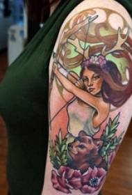 Djevojka lik tetovaža uzorak djevojka djevojka ženski lik tetovaža uzorak