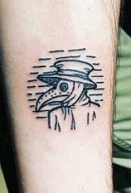 Tattoo arm, hay-a мард, тасвири ашёи ҳайвоноти сиёҳ