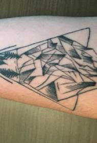 Hill picculu tatuu di tatuaggio di bracciale di geometria di bracciu di tatuaggi