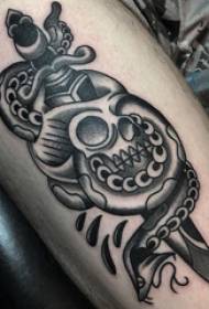 kranium og slange tatovering mønster dreng arm kranium og slange tatovering billede
