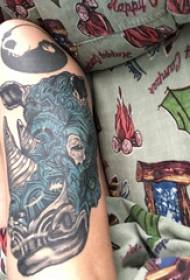 Rhinoceros tattoo pattern Rhinoceros tattoo picture painted on boy's arm