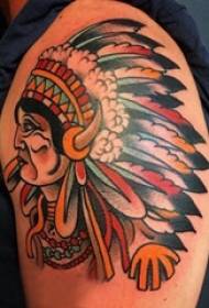 Indian tattoo, male arm, Indian tattoo picture