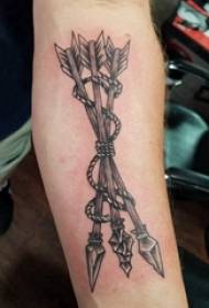 Arrow tattoo, male arm, arrow tattoo picture