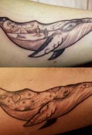 Tattoo whale boy on arm simple line tattoo whale picture