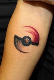 Arm tattoo material, male arm on the arm, colored elf ball tattoo picture