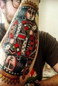 Tatuatges de cartes de joc Els nois que juguen a les imatges de tatuatges de cartes de pòquer creatives