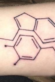 Chemický prvek tetování mužské student paže na obrázek černé chemický prvek tetování