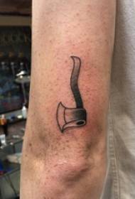 Simple tattoo tool male arm on black axe tattoo picture