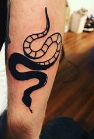 Tattoo little arm pattern male student arm on black snake tattoo picture