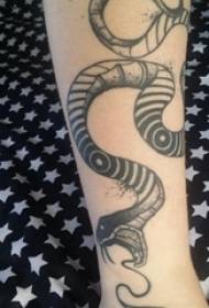 Baile animal tatouage fille bras sur une image de tatouage de serpent féroce