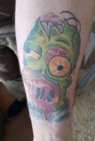 Tattoo cartoon character male student arm on horror cartoon character tattoo picture