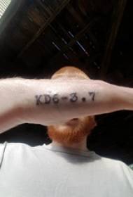 Επιστολή και αριθμός τατουάζ μοτίβο αγόρι επιστολή και αριθμός τατουάζ εικόνα στο χέρι