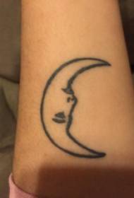 Tattoo moon girl picture girl arm on black moon tattoo picture