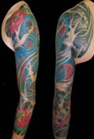 Full hand art arm tattoo