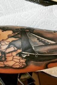 Airplane tattoo boy's arm on airplane tattoo picture