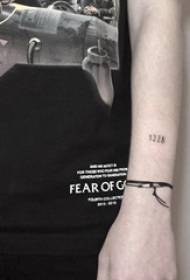 Ψηφιακή τατουάζ πρότυπο ψηφιακή τατουάζ μοτίβο στο χέρι κορίτσι