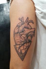 Arm tattoo material girl triangle and heart tattoo picture