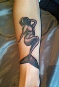 Tattoo mermaid pattern girl mermaid tattoo picture on arm