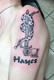 Tattoo slang magische jongen arm slang tattoo afbeelding