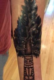 Život strom tetovanie vzor školák chlapec rameno strom totem tetovanie obrázok
