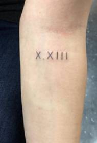 Tattoo roman numerals girl's arm on roman digital tattoo picture