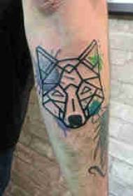 Wolf tattoo, male arm, wolf tattoo picture