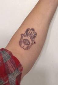 Tattoo black girl's arm on black fatima hand tattoo picture