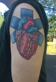 Heart tattoo, boy's arm, heart tattoo picture