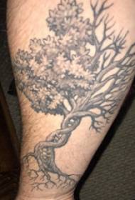 Tattoo twigs boy's arm on black gray tree tattoo picture
