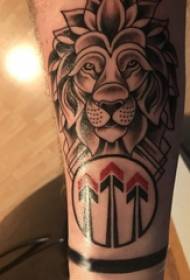 Lion head tatu Eropah dan Amerika lelaki batang kepala tato gambar kepala