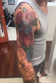 Rose tattoo boy's arm on rose tattoo picture