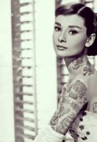 Audrey Hepburn Tattoos Audrey Hepburn's Arms on Butterfly and Animal Tattoo Pictures