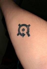 Tattoo symbol, boy's arm, minimalist symbol tattoo picture