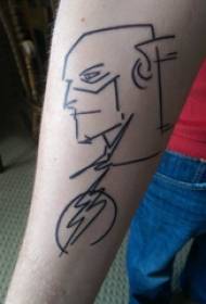 Batman tattoo male student arm on black batman tattoo picture