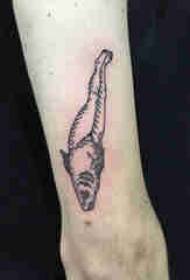 Mermaid tattoo male student arm on black mermaid tattoo picture