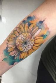 Sunflower tattoo picture girl arm on sunflower tattoo picture