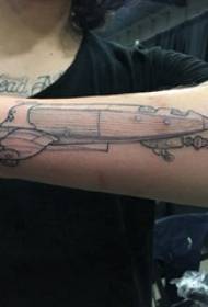 Airplane tattoo boy arms on black airplane tattoo picture