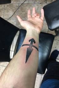 Tattoo symbol male student arm on black gray symbol tattoo picture