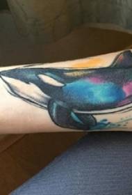 Tattoo whale boy whale tattoo on arm