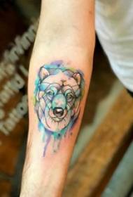 Little animal tattoo boy's arm on colored small animal tattoo picture
