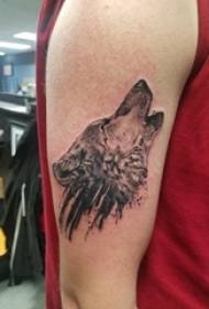 Wolf tattoo boy's arm on wolf head tattoo picture
