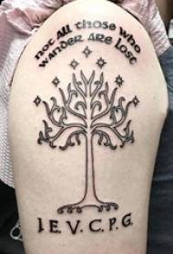 Tatu kehidupan corak tatu gadis lengan pada gambar tatu totem pokok
