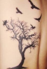 boys back beautiful beautiful tree bird landscape tattoo picture